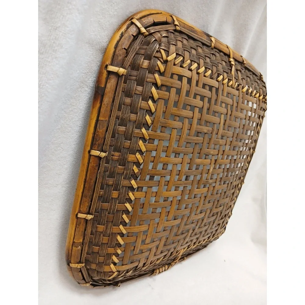 Mid-Century Philippine Basket Vegetable Tray Serving 15